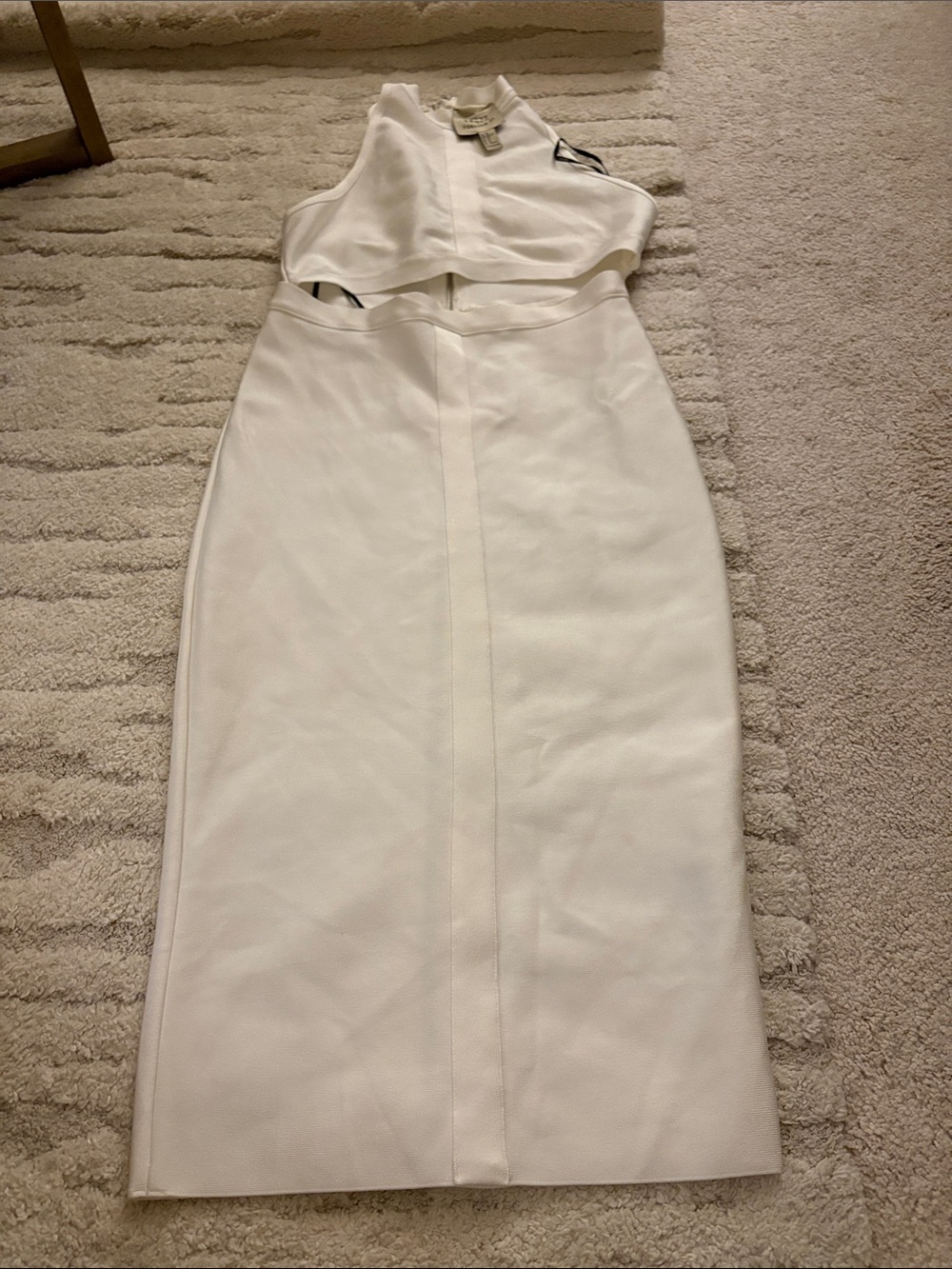 Herve Leger x Forever 21 White Sleeveless Cutout Midi Dress